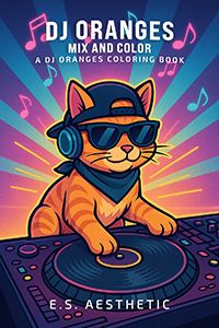 DJ ORANGES Coloring Book Cover