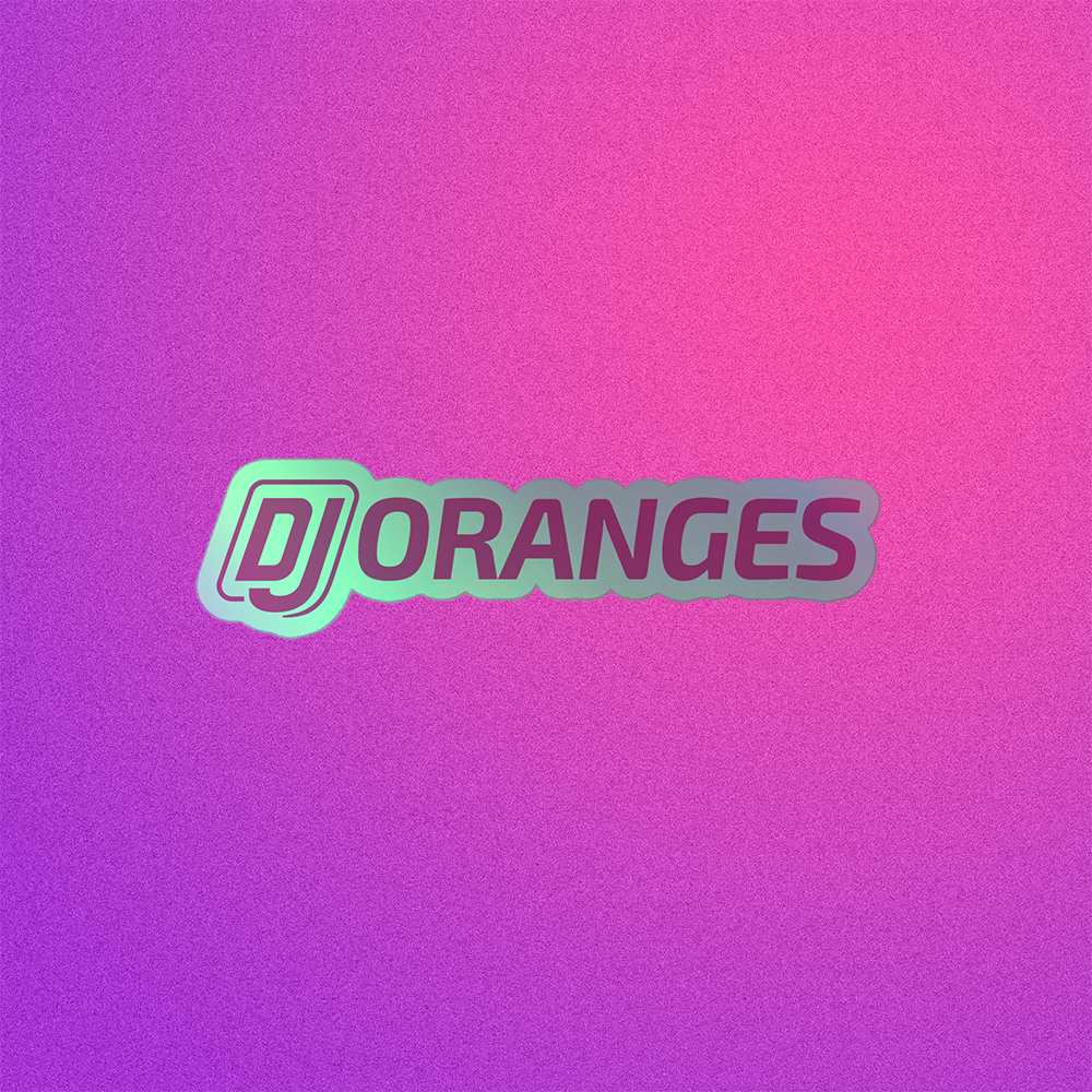 DJ ORANGES 4-inch Holographic Sticker